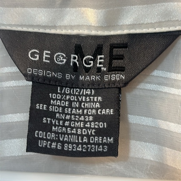 Me George by Mark Eisen sheer ruffle button down size large - Picture 3 of 5